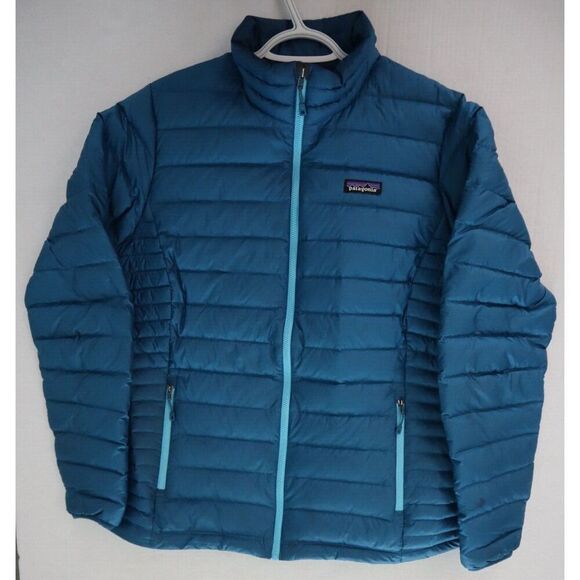Patagonia 84683FA15 Women's Sz XL Teal Windproof Down Sweater Puffer Jacket - Picture 5 of 6